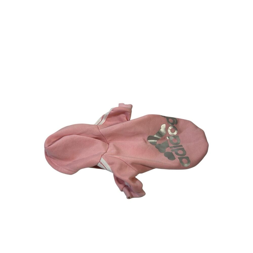 Adidas trefoil dog pink hoodie coat xl small‎ dog